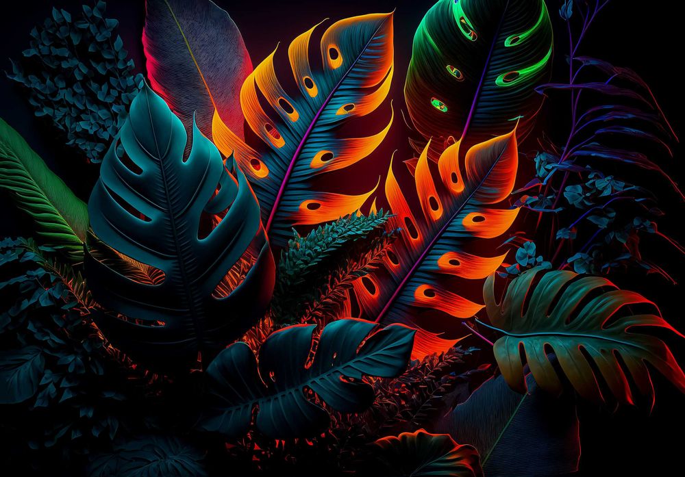 Tapeta, fototapeta Liście, monstera 3D