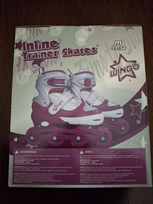 Patins em linha novos 31-34