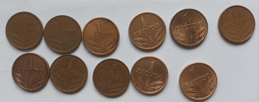 Coleção completa de moedas 1 escudo República portuguesa
