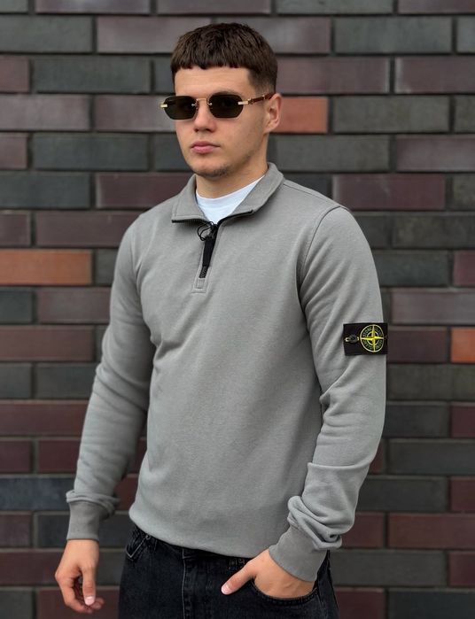 ‼️NEW‼️БЕЗ ПРЕДОПЛАТ‼️Мужская кофта полу замок стон Айленд stone island | мужская кофта стон Айленд | зипка стон | кофта полу зип Stone island |