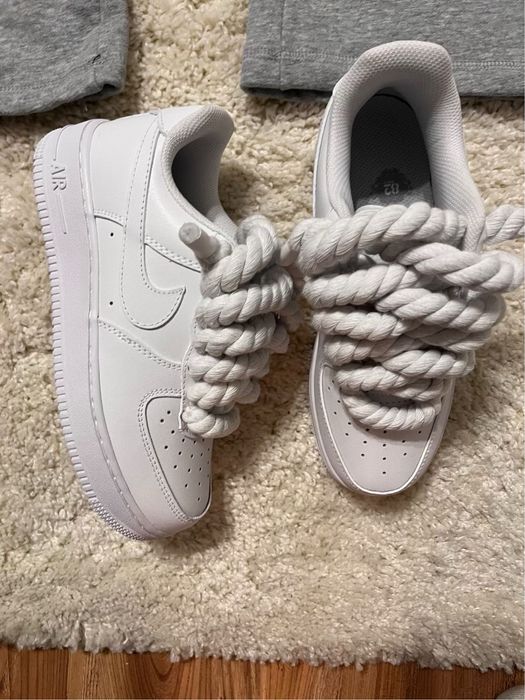 Original 38,39,40,41,42,43,44,45 Nike air force 1 rope laces white