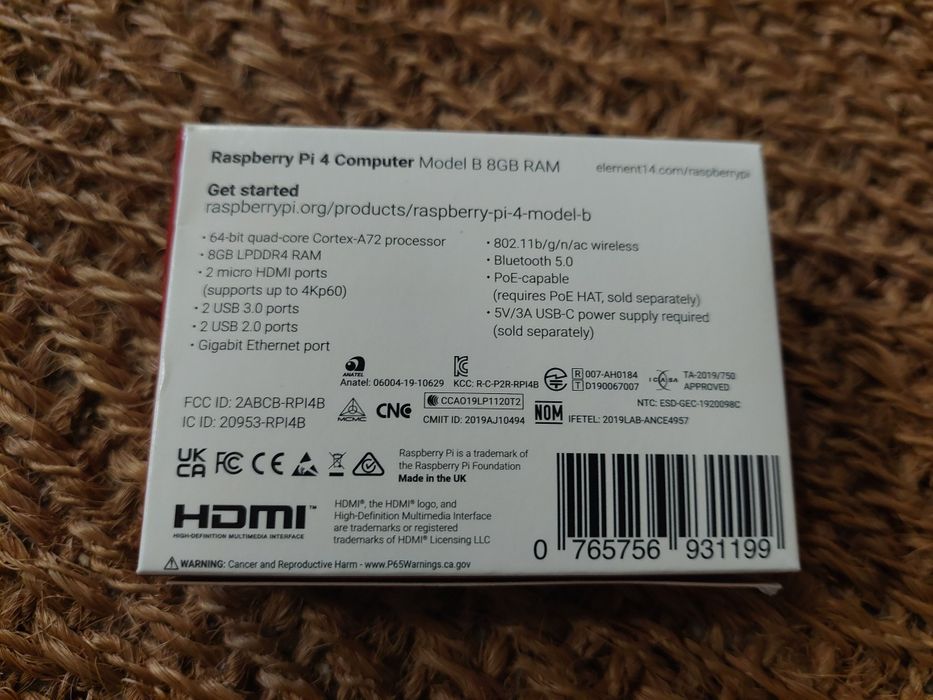 Raspberry PI 4B 8GB NOVO e Selado.