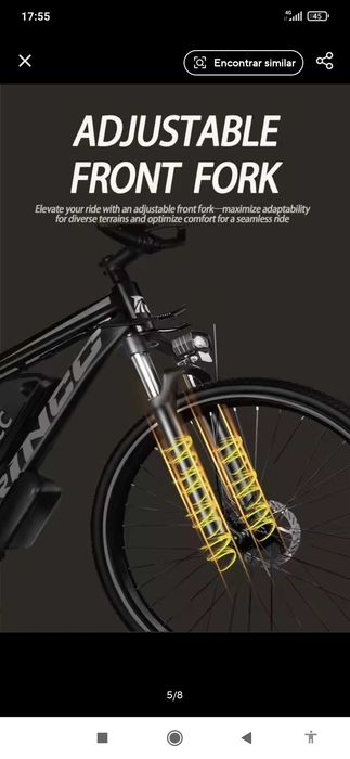 Bicicleta elétrica 1000w de potência, 48 v 15 ah autonomia 50 a 90km