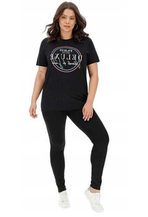 40 LABEL BE LEGGINSY damskie Nowe czarne 78cm