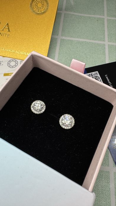 Серьги с муассанитом