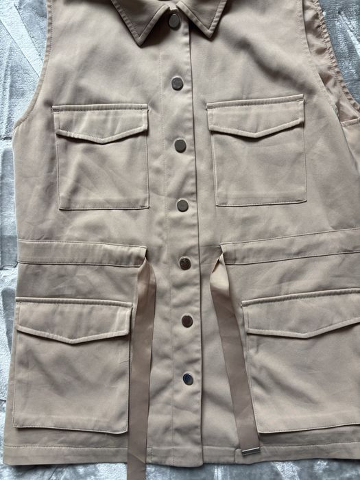 Beżowa kamizelka Vero Moda stylowa, oversize, idealna na jesień