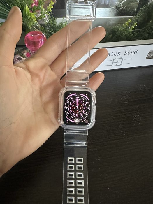 Ремешок на Apple Watch ! Ремешок прозрачный на часы Эпл Вотч ! 41 мм