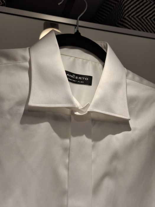 Koszula z mankietem na spinki lancerto 41 nowa