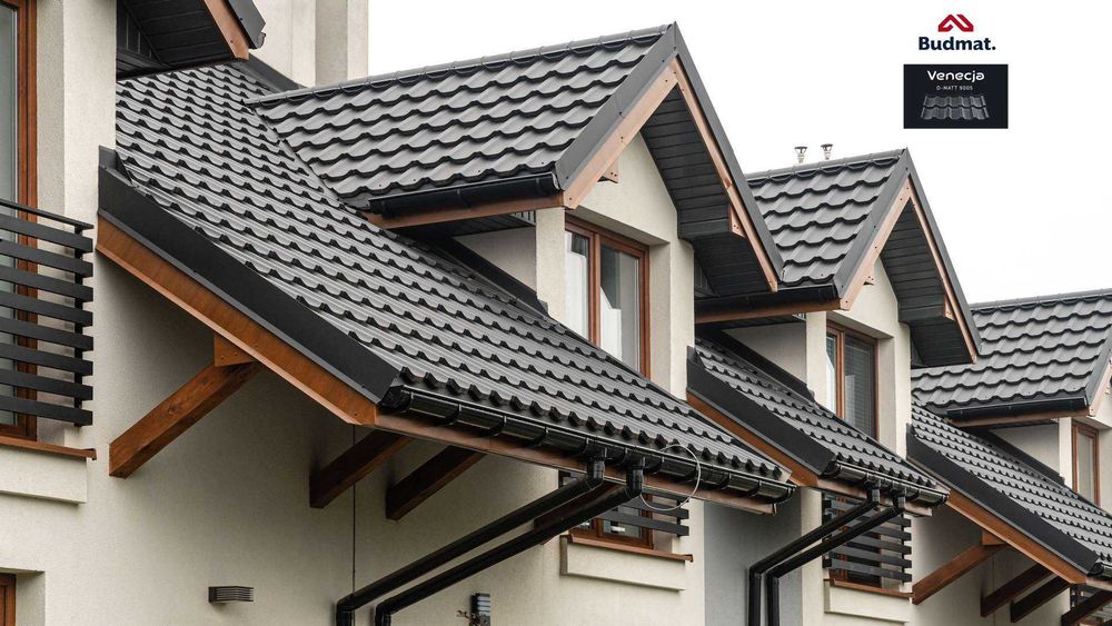 Blachodachówka modułowa BUDMAT Venecja 350 D-MAT Plus 7016 – promocja