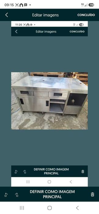 Mesa inox usada em bom estado