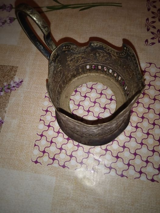 Подстаканник мельхиоровый