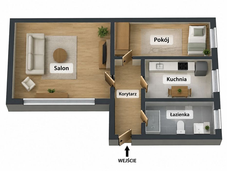2 pokoje,blisko Centrum
