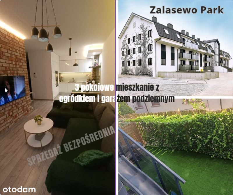 Bezpośrednio| 3 pok. | Garaż| Ogródek| Czynsz 193zł | centrum Zalasewa