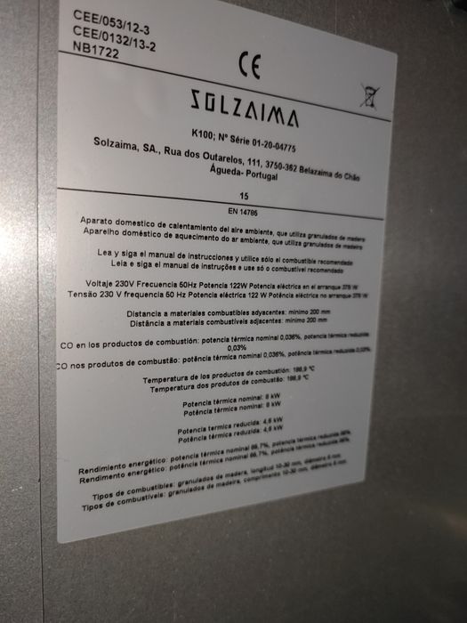 Salamandra a pellets