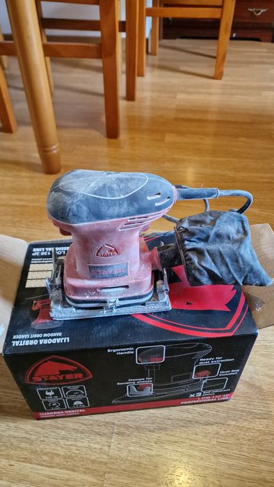 Lixadora Orbital Stayer LOM 130 3P (Linha Profissional) - Com Caixa