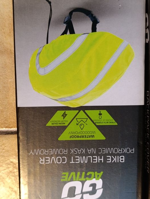 Pokrowiec na plecak+ pokrowiec na kask rowerowy.Active. Nowe.
