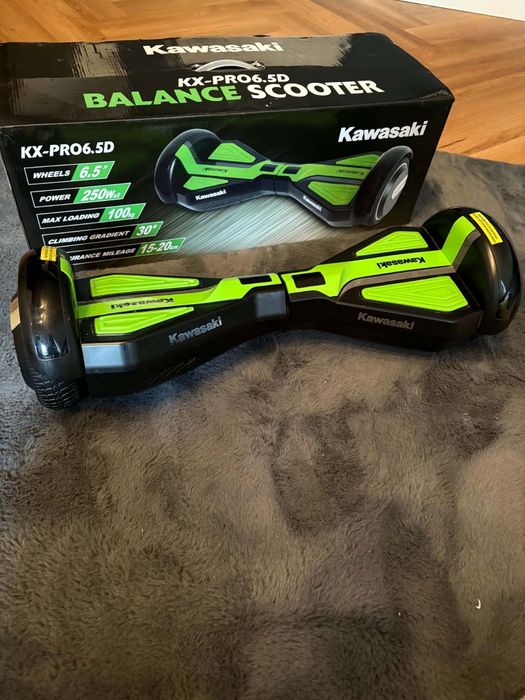 Kawasaki KX-PRO6.5D Hoverboard 2×250W | 6,5” | Prawie nowy | Pudełko + ładowarka