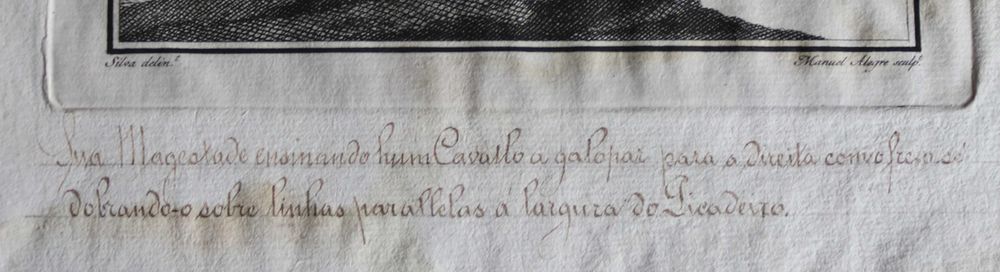 Rei D José a cavalo, gravura 48 da obra Luz da Liberal e Nobre Arte da Cavalaria, 1790