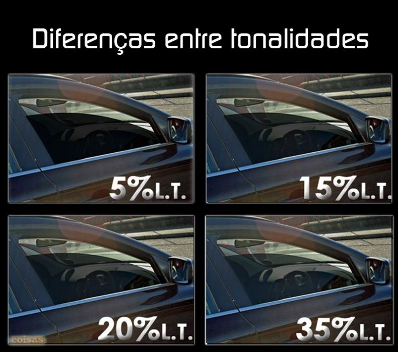 Película Homologada Preta p/ Escurecimento de Vidros Automóvel