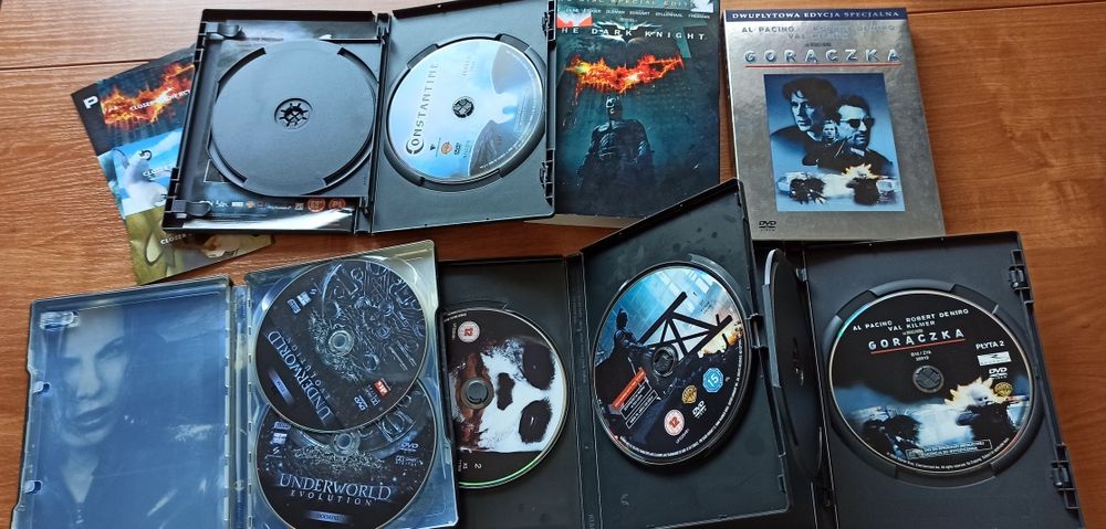 Underworld, Constantine, Gorączka, Czarny Rycerz - 4 filmy płyty DVD