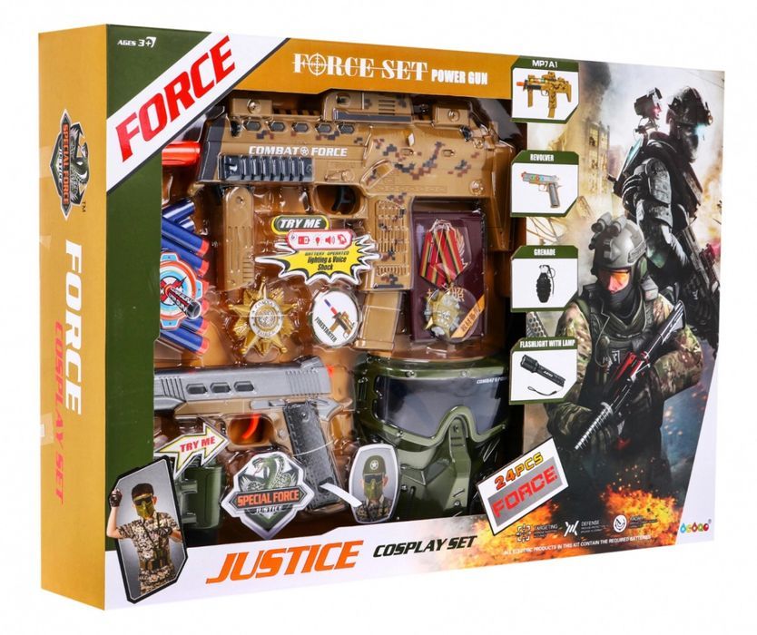 38 w1 Mega Zestaw Żołnierza karabin pistolet na pianki niczym nerf