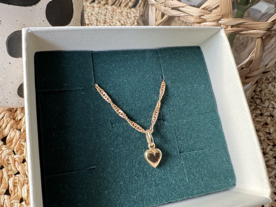 Złoty naszyjnik serce 51 cm złoto 585 14K MIDAS