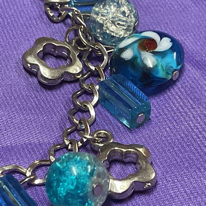 Pulseira pedras blue peça vintage
