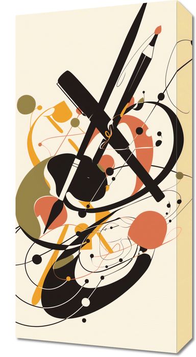 Obraz 30x60cm Abstrakcyjny Rapsod