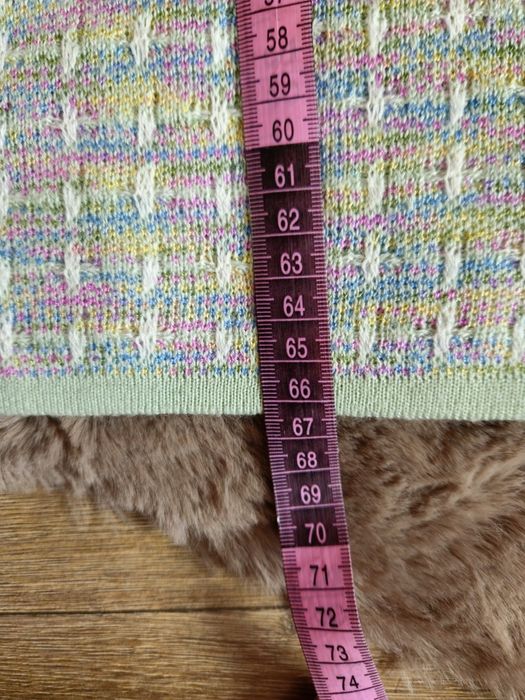 Pastelowa kamizelka vintage tweed bouclé Giulia XXL 44