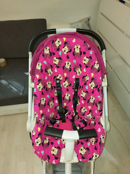 Ubranko NOWE Quinny moodd mood myszka mini minnie daszek uszami rozowe