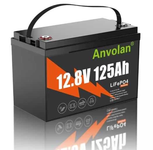 Акумулятор для ДБЖ/інвертора Anvolan LiFePO4 12V 125A. Нові. Гарантія.