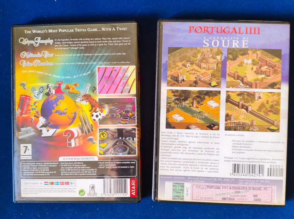 Lote 2 Jogos PC: Portugal 1111 (Raridade) + Trivial Pursuit