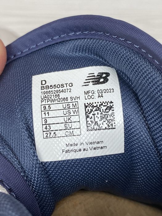Шкіряні кросівки new balance 550 43/27.5 см