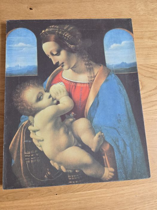 obraz na płótnie Leonardo Da Vinci MADONNA LITTA reprodukcja 1992r