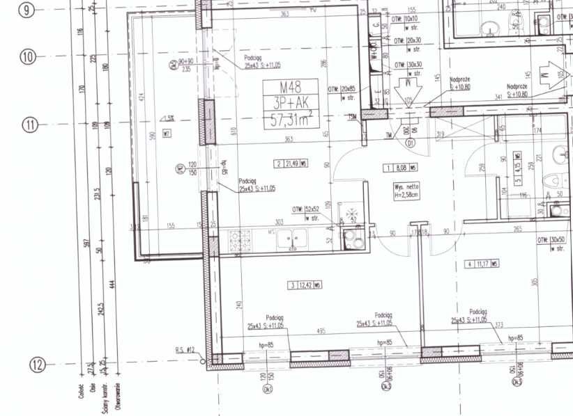 3 pokojowe mieszkanie z garażem podziemnym TURKA OS. BOREK