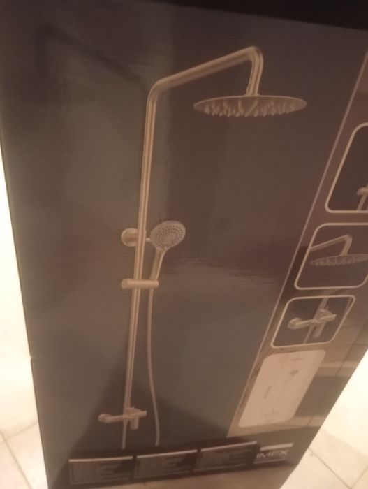 Conjunto de duche (aço escovado)