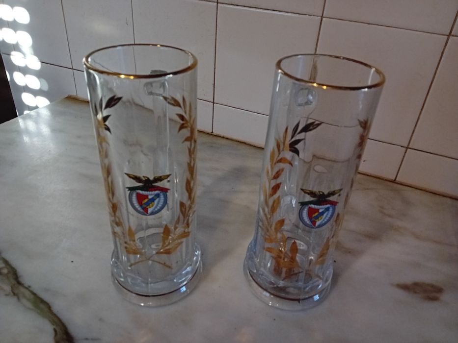 Conjunto de 2 Canecas Antigas Benfica