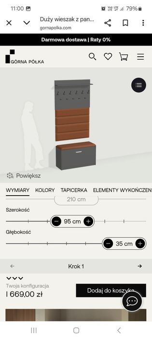 Wieszak do przedpokoju z pawlacze.