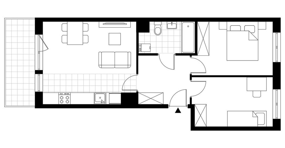 3-pokojowe mieszkanie 50m2 + balkon