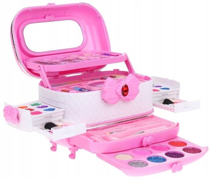 Kuferek Zestaw Kosmetyków Do Malowania Makijażu Paznokci Dla Dzieci