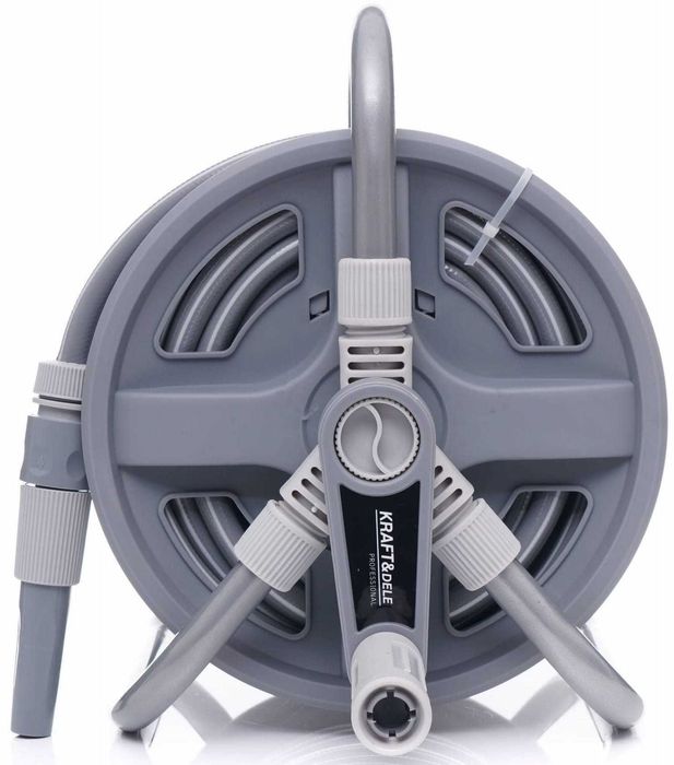Stojak z wężem ogrodowym 1/2" wąż ogrodowy 40m + przyłącze 2m KD2080