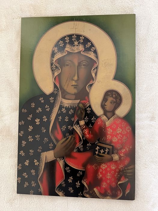 Obraz religijny na desce - Matka Boska Częstochowska