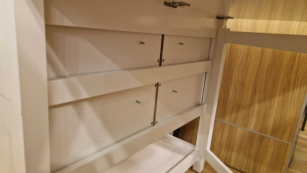 LIVARNO HOME Składany stół z szufladami Biały
