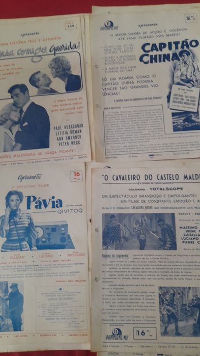 Panfletos Antigos  Filmes Anos 50/60