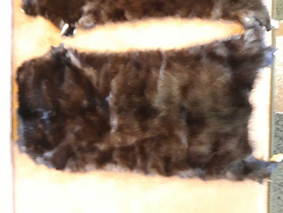 Норки шкурки отделанные