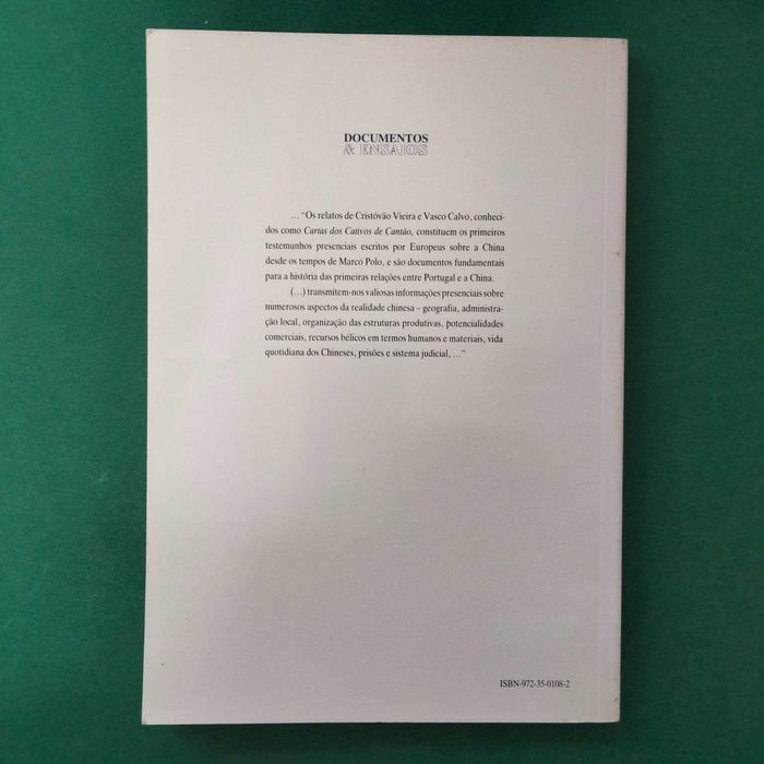 Cartas dos Cativos de Cantão: Cristóvão Vieira e Vasco Calvo (1524?)
