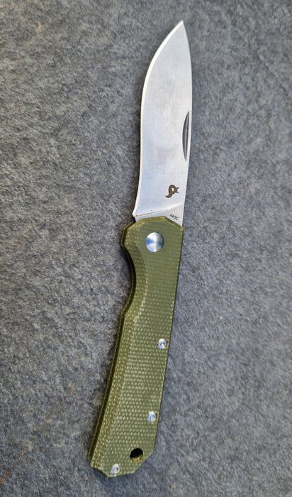 Nóż Składany Black Fox BF-748 / Zielona Micarta / Stal 440C / EDC