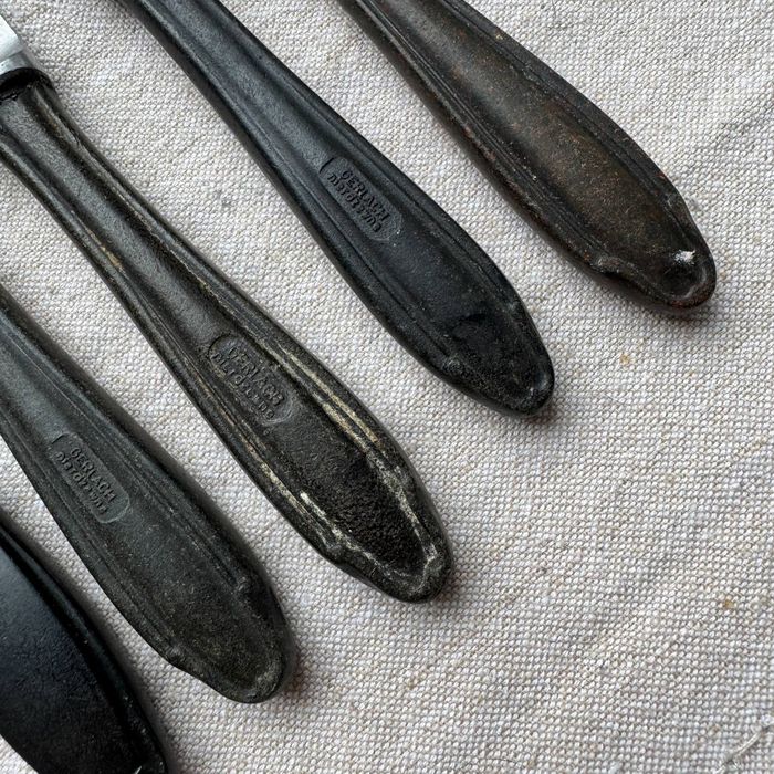 Sztućce Gerlach Bakelit Czarny PRL