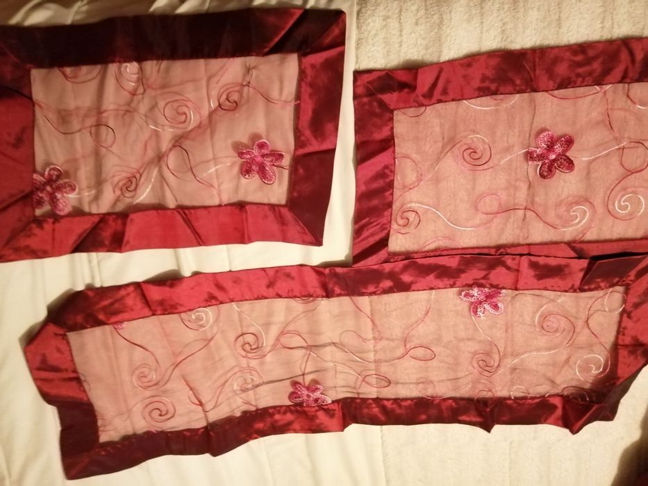 Edredão de cama de casal, fronhas para almofada e panos