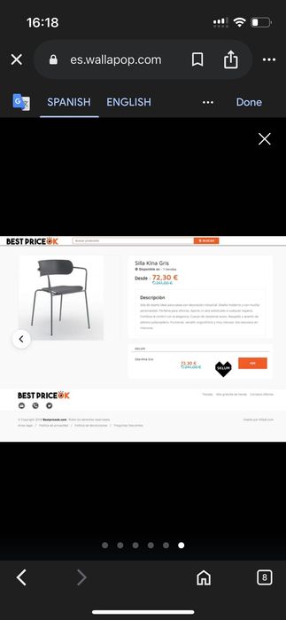 Cadeira para sala de jantar, estar ou escritório